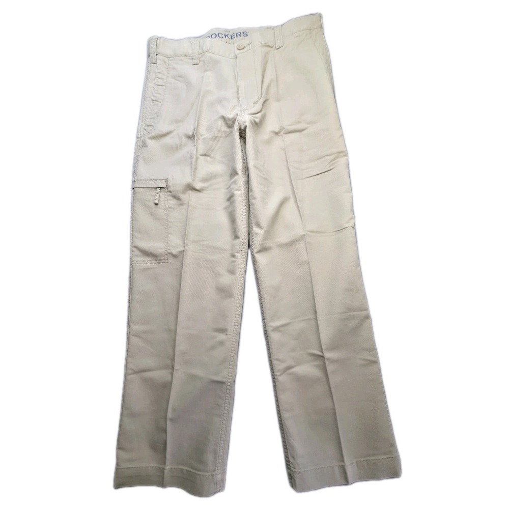 Dockers D3 Classic Fit Cargo Khaki Pants Men's 34x30 Tan 100% Cotton Straight